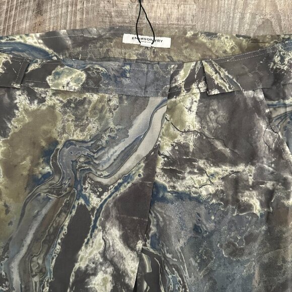 Emerson Fry Fold Pants 100% Viscose Marble Print Women's Size 28 x 30" - Picture 7 of 14